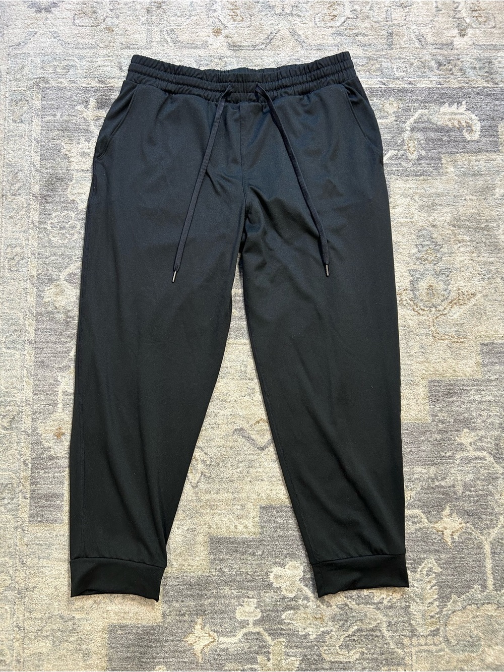 Quince Flowknit Mid Rise Jogger Pants Black
